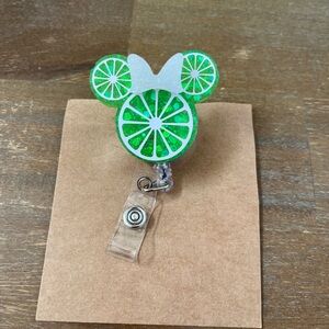 Green and White Citrus Badge Reel